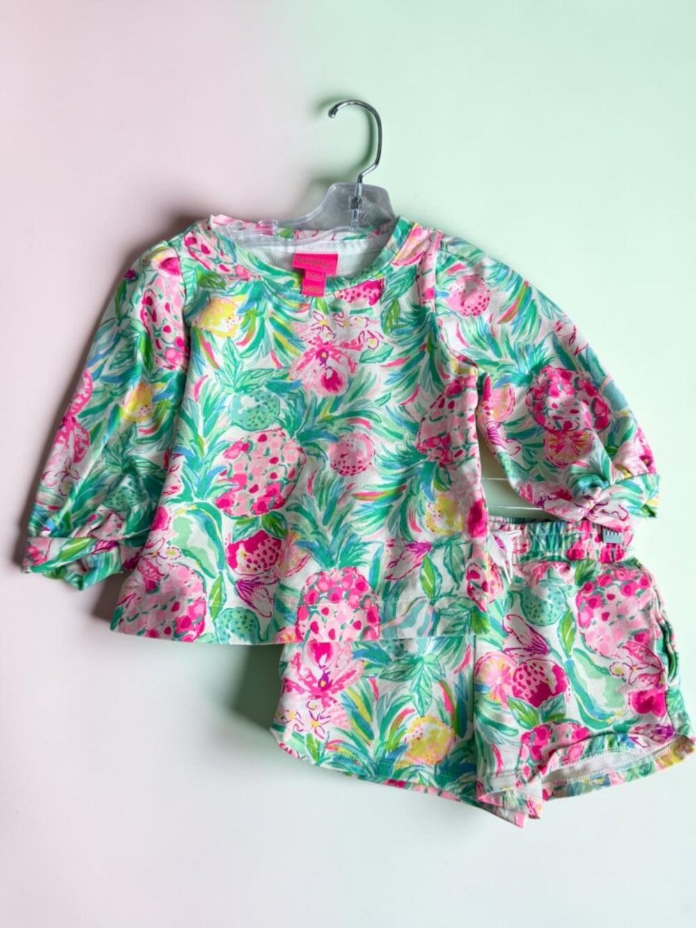 LILLY PULITZER Girls Pineapple Print Multicolor Set Size Small (4/5)